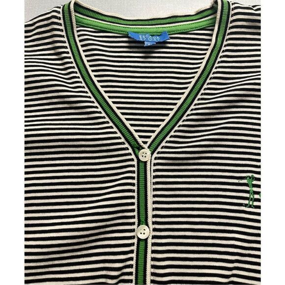 Escada Sport knit top stripe button front medium - Picture 3 of 5